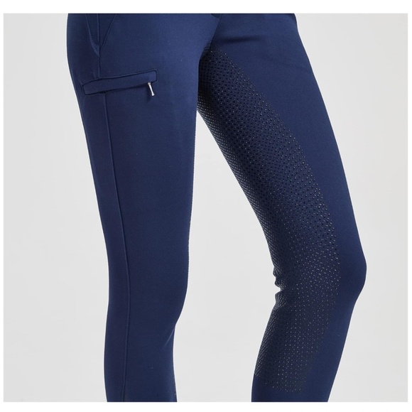 HR Farm Full Seat Silicone Grip Star High Waist Equestrian Riding Breeches NWT - Picture 3 of 16